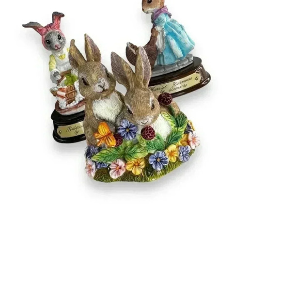 Lot of 3 The Heritage Mint Little Nook Village Mice By Leonardo 1989 Rabbit - Picture 3 of 8